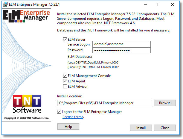 ELM Installation Wizard