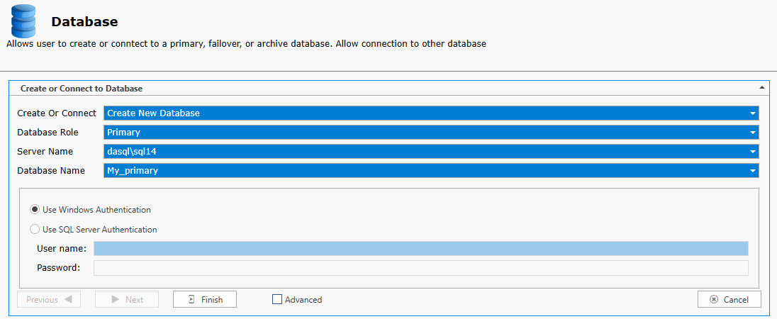 Database Create-connect