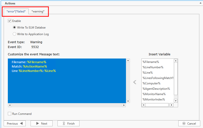 File Monitor Actions